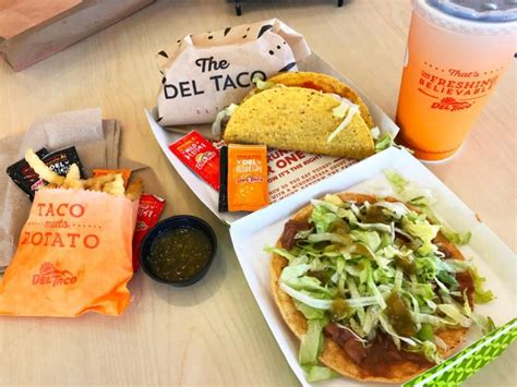 Del taco vegan - Apr 16, 2019 ... Beyond Avocado Taco (vegan):​ Del Taco seasoned Beyond Meat plant-based crumbles, avocado, lettuce and diced tomatoes in a taco shell.